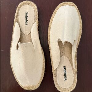 Soludos Cream Espadrille Mules